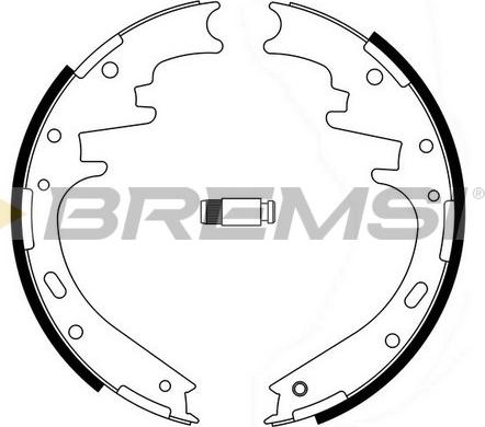Bremsi GF4723 - Комплект гальм, барабанний механізм autocars.com.ua