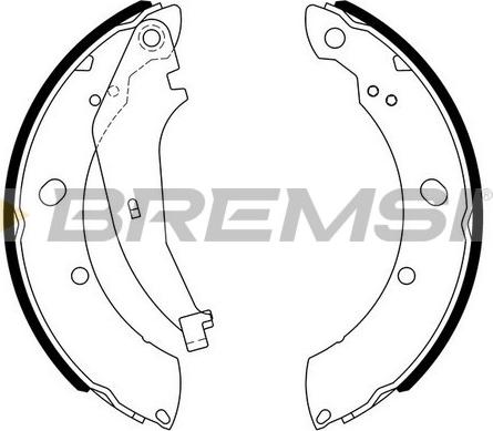 Bremsi GF4810 - Комплект тормозных колодок, барабанные autodnr.net