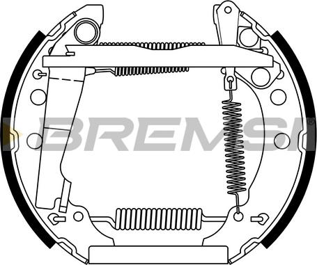 Bremsi GK0120 - Комплект гальм, барабанний механізм autocars.com.ua