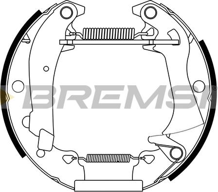 Bremsi GK0017 - Комплект гальм, барабанний механізм autocars.com.ua