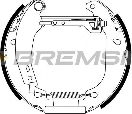 Bremsi GK0054 - Комплект гальм, барабанний механізм autocars.com.ua