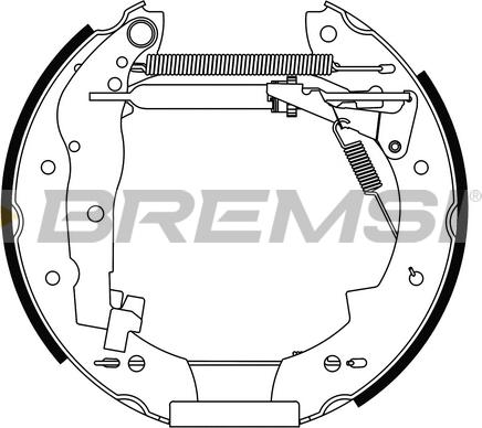 Bremsi GK0024 - Комплект гальм, барабанний механізм autocars.com.ua