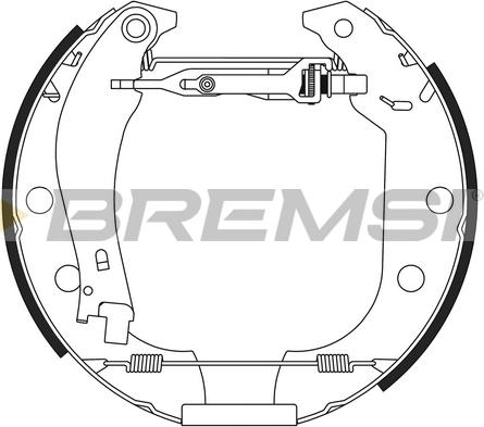 Bremsi GK0151 - Комплект тормозных колодок, барабанные autodnr.net