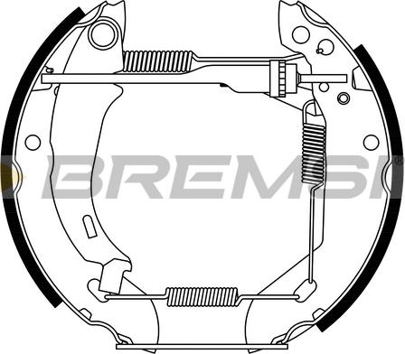 Bremsi GK0168 - Комплект гальм, барабанний механізм autocars.com.ua