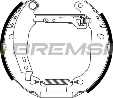 Bremsi GK0058 - Комплект гальм, барабанний механізм autocars.com.ua