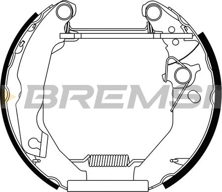 Bremsi GK0136 - Комплект гальм, барабанний механізм autocars.com.ua