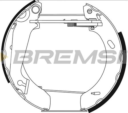 Bremsi GK0265 - Комплект гальм, барабанний механізм autocars.com.ua