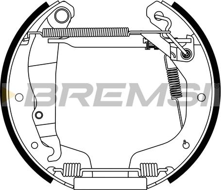 Bremsi GK0231 - Комплект гальм, барабанний механізм autocars.com.ua