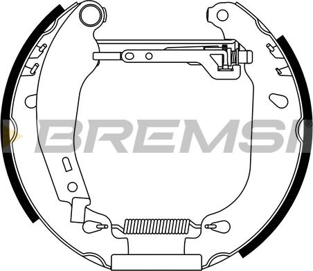 Bremsi GK0092 - Комплект гальм, барабанний механізм autocars.com.ua