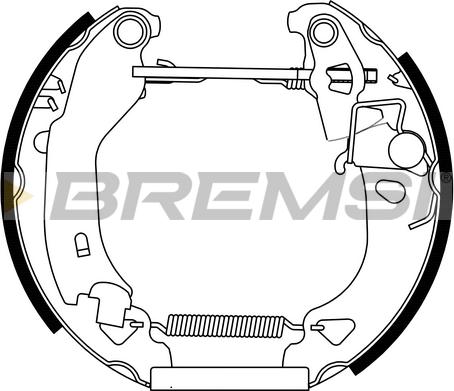 Bremsi GK0099 - Комплект гальм, барабанний механізм autocars.com.ua