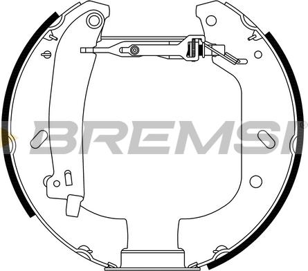 Bremsi GK0102 - Комплект тормозных колодок, барабанные autodnr.net