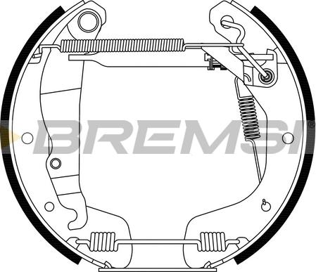 Bremsi GK0193 - Комплект гальм, барабанний механізм autocars.com.ua