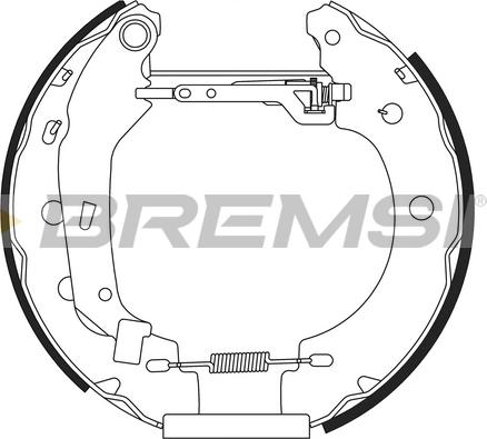 Bremsi GK0156 - Комплект тормозных колодок, барабанные autodnr.net