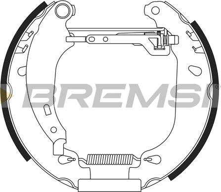 Bremsi GK0162 - Комплект гальм, барабанний механізм autocars.com.ua