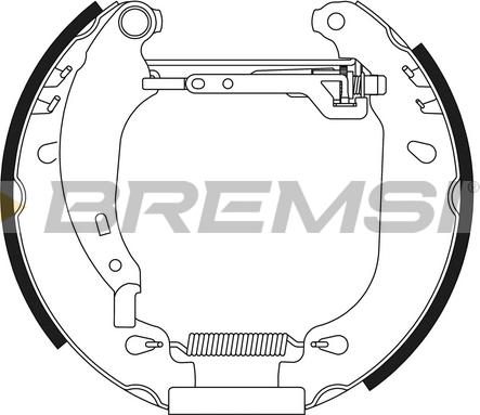 Bremsi GK0165 - Комплект гальм, барабанний механізм autocars.com.ua