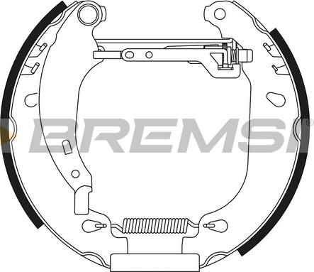 Bremsi GK0165 - Комплект тормозных колодок, барабанные autodnr.net