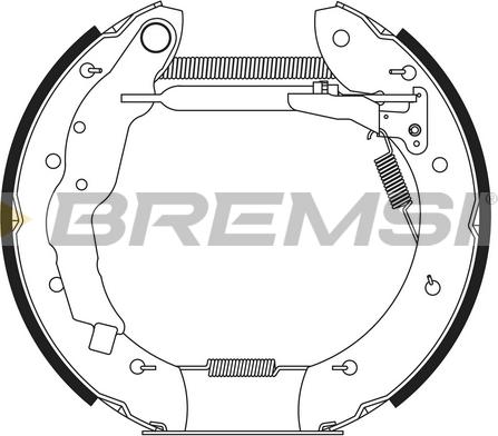 Bremsi GK0190 - Комплект гальм, барабанний механізм autocars.com.ua