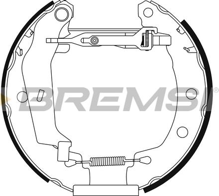 Bremsi GK0189 - Комплект тормозных колодок, барабанные autodnr.net