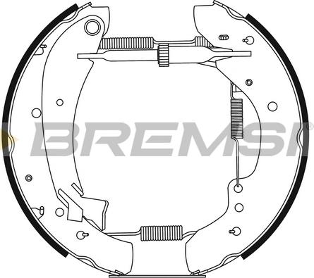 Bremsi GK0203 - Комплект гальм, барабанний механізм autocars.com.ua