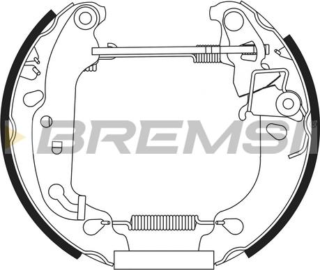 Bremsi GK0205 - Комплект гальм, барабанний механізм autocars.com.ua