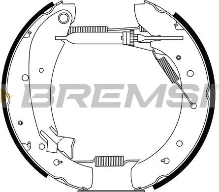 Bremsi GK0208 - Комплект тормозных колодок, барабанные autodnr.net