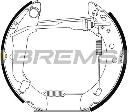Bremsi GK0211 - Комплект гальм, барабанний механізм autocars.com.ua