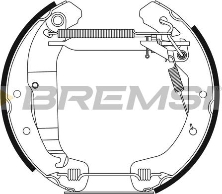 Bremsi GK0214 - Комплект гальм, барабанний механізм autocars.com.ua