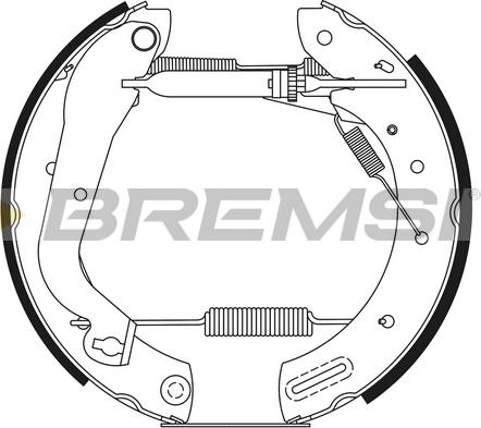 Bremsi GK0220 - Комплект гальм, барабанний механізм autocars.com.ua