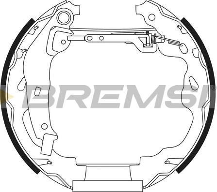 Bremsi GK0253 - Комплект тормозных колодок, барабанные autodnr.net