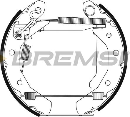 Bremsi GK0254 - Комплект гальм, барабанний механізм autocars.com.ua