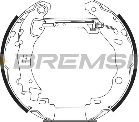 Bremsi GK0470 - Комплект тормозных колодок, барабанные autodnr.net