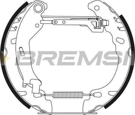 Bremsi GK0278 - Комплект тормозных колодок, барабанные autodnr.net