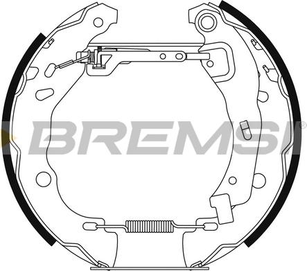 Bremsi GK0279 - Комплект гальм, барабанний механізм autocars.com.ua