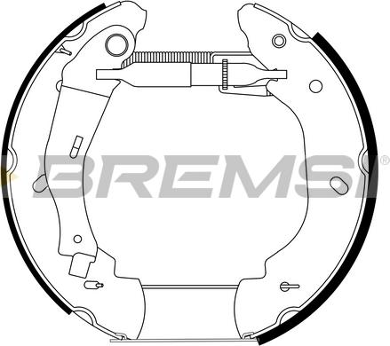 Bremsi GK0289 - Комплект гальм, барабанний механізм autocars.com.ua