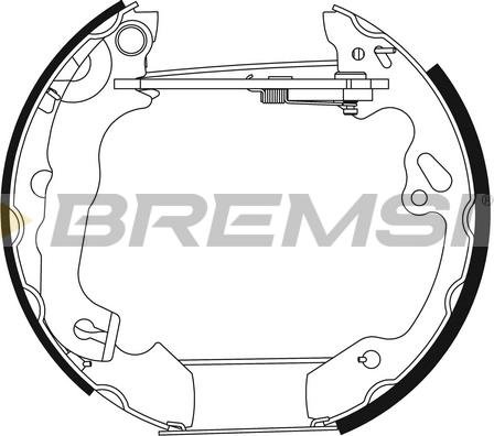 Bremsi GK0296 - Комплект гальм, барабанний механізм autocars.com.ua