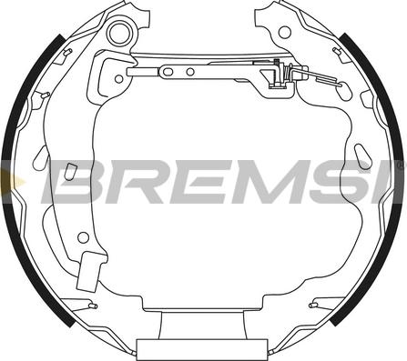 Bremsi GK0309 - Комплект гальм, барабанний механізм autocars.com.ua