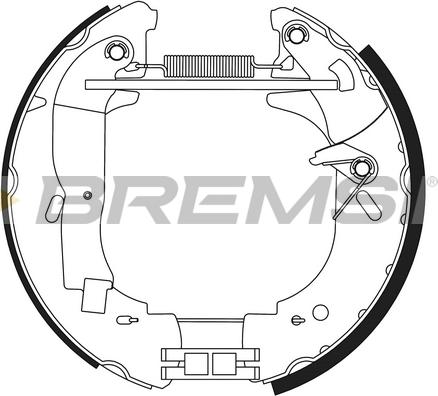 Bremsi GK0337 - Комплект гальм, барабанний механізм autocars.com.ua