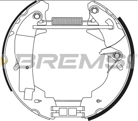 Bremsi GK0349 - Комплект гальм, барабанний механізм autocars.com.ua