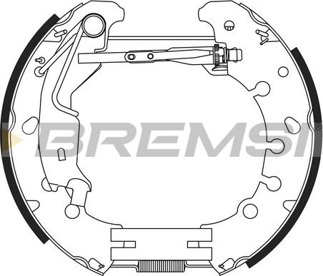 Bremsi GK0381 - Комплект гальм, барабанний механізм autocars.com.ua
