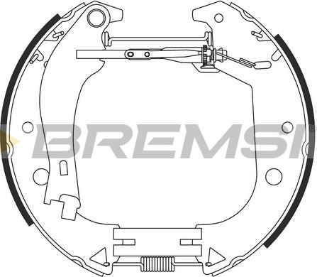 Bremsi GK0385 - Комплект гальм, барабанний механізм autocars.com.ua