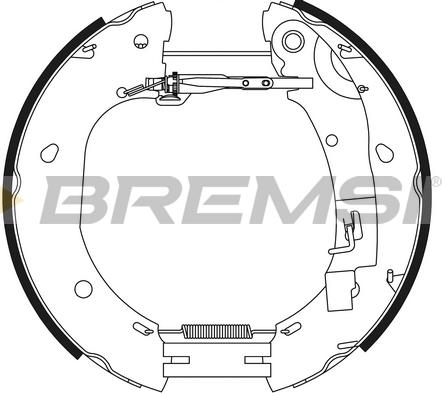 Bremsi GK0386 - Комплект гальм, барабанний механізм autocars.com.ua