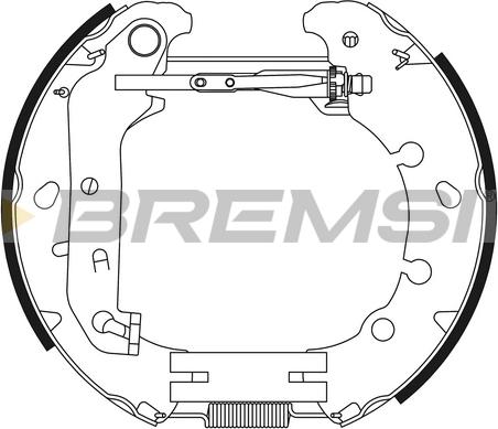 Bremsi GK0391 - Комплект гальм, барабанний механізм autocars.com.ua