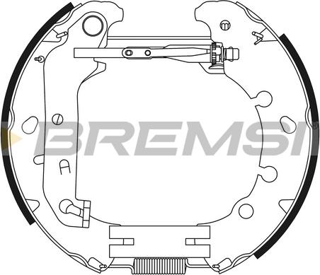 Bremsi GK0392 - Комплект гальм, барабанний механізм autocars.com.ua