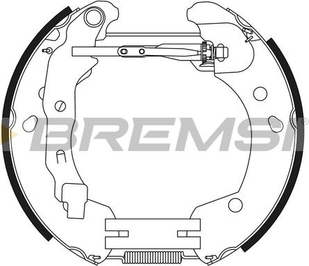 Bremsi GK0396 - Комплект гальм, барабанний механізм autocars.com.ua