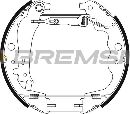 Bremsi GK0439 - Комплект гальм, барабанний механізм autocars.com.ua