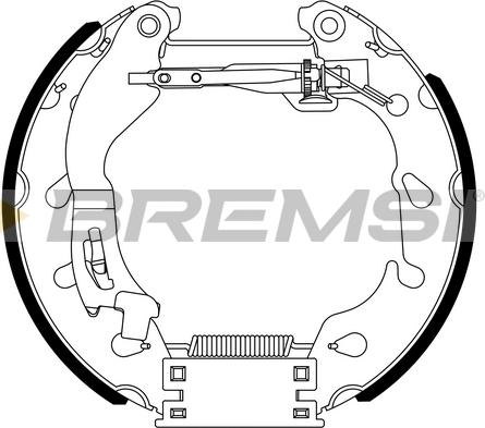 Bremsi GK0460 - Комплект гальм, барабанний механізм autocars.com.ua