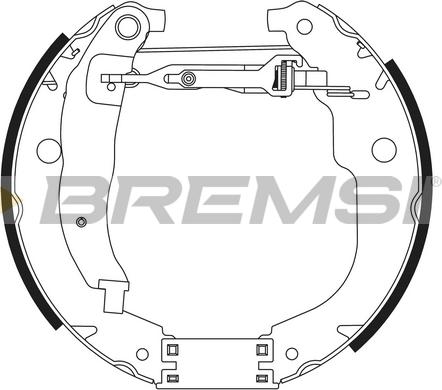 Bremsi GK0461 - Комплект тормозных колодок, барабанные autodnr.net