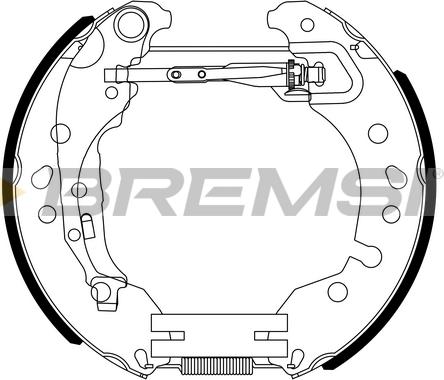 Bremsi GK0496 - Комплект гальм, барабанний механізм autocars.com.ua