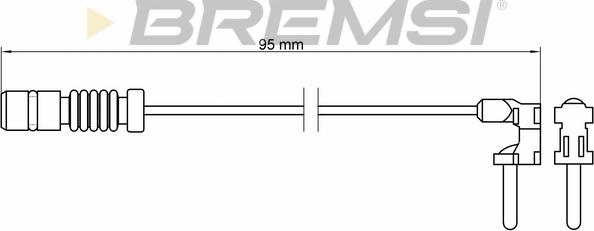 Bremsi WI0501 - Сигналізатор, знос гальмівних колодок autocars.com.ua