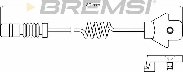 Bremsi WI0507 - Сигналізатор, знос гальмівних колодок autocars.com.ua